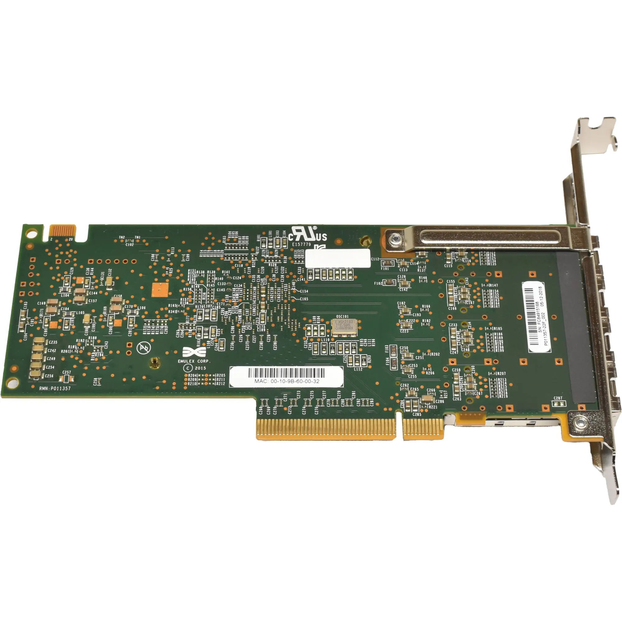 Emulex/IBM 16Gb Quad Port LPe31004-M6 4X16Gb SFP FC Host Bus Adaptor 4